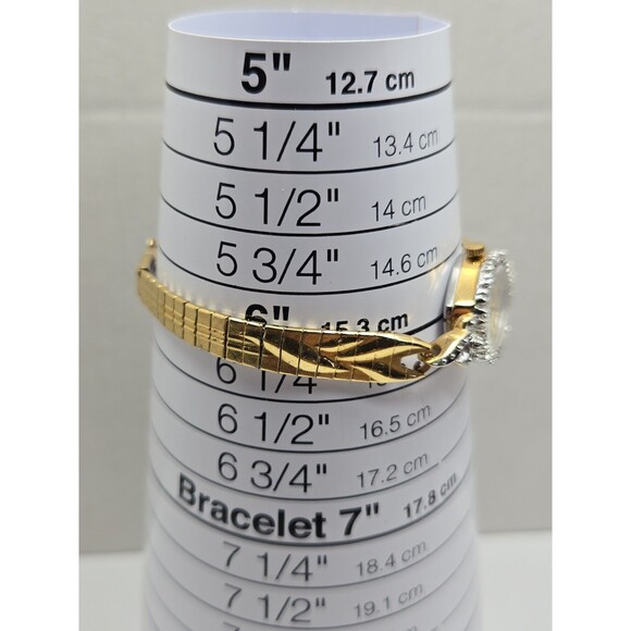Vintage Armitron Diamond Quartz Womens Gold Tone Oval Cocktail Watch New Battery